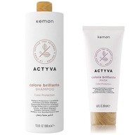 KEMON ACTYVA COLORE BRILLANTE SHAMPOO OCHRANA FARBY 1000ML + MASKA 200ML