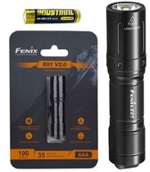 FENIX ČIERNA LED SVIEČKA NA KĽÚČE KEYRING E01 V2.0 EDC čierna 100lm