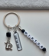 KEYRING KEY HUDOBNÁ POZNÁMKA KLAVÍR PIANO ONYX NÁZOV