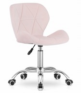 Otočná stolička RIVELLO VELVET - ružová