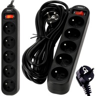 Predlžovací kábel Power Strip 5 zásuviek 5m