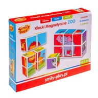 Puzzle Magnetické bloky Zoo Smily Play 6 ks.