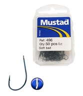 Háčiky Mustad 496 50ks. veľkosť: 10 MODRÁ