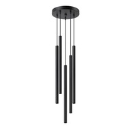 Originálna závesná lampa PASTELO 5P Black Tube do jedálne Sollux Lighting