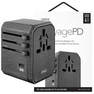 UNIQ RÝCHLA SIEŤOVÁ NABÍJAČKA 33W + 2XUSB + PD 18W + QC3.0 ODOLNÁ ŠEDÁ