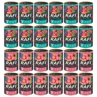 RAFI JUNIOR DOLINA NOTECI PAŠTÁTA MOKRÉHO KRMIVA PRE PSOV MIX CHUTÍ 24X400G