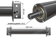 Transportný valec, pozinkovaný valčekový dopravník, priemer 51 L-320 mm, montáž