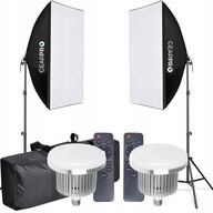 2x Softbox Continuous Lighting Set 2x 105W 50x70