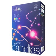 Twinkly Candies 100 RGB LED perličiek, USB-C, priehľadné, aplikácia, 6m