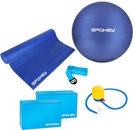 SPOKEY Yoga Set Mat Ball Belt + 2 členky