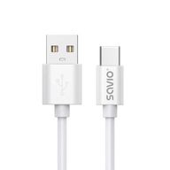 SAVIO CL-168 USB A - USB C kábel, biely, 3 m