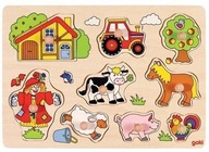 Farmárske puzzle s rúčkami