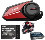 MOTOCYKLOVÝ INTERKOM KADY K2 BLUETOOTH + PRE 6MOTO +ZDIEĽANIE HUDBY +LEKTOR PL