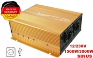 NAPÄŤOVÝ MENITOR 12V 230V 1500 / 3000W SINE