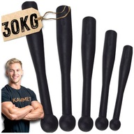 Liatinové obušky na cvičenie, telocvičňu, klub, fitness záťaž, Sada 30 kg