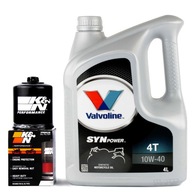 Valvoline Synpower 10W40 4T 4L syntetický olej + K&N filter