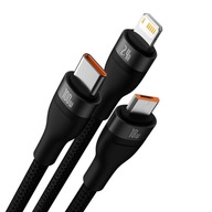 Silný kábel 5v1 micro USB/Lightning/USB C 100W