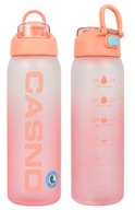 CASNO Tritan Sports Bottle Fľaša na vodu 1000 ml + slamka