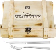 STEAK SET 6 ĽUDÍ DREVENÝ BOX Zwilling