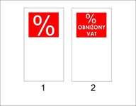 PERCENTUÁLNE ŠTÍTKY na výlisky Znížené percento DPH