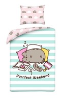 BAVLNENÉ POSTELIENKY 140 X 200 CM PUSHEEN PURRFECT WEEKEND