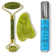 JADEIT ROLLER + GUA SHA + SÉRUM S KYSELINOU HYALURONOVOU