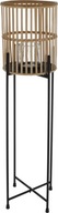 XXL stojaci lampáš, 91 cm, bambusové tienidlo, kovový stojan