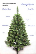 Umelý vianočný stromček Šišky smaragdové 220 cm