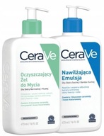 CeraVe sada čistiaceho gélu na tvár a telovej emulzie 2x 473 ml