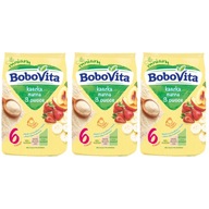 BOBOVITA Krupicová kaša 3 ovocie, 3x180g