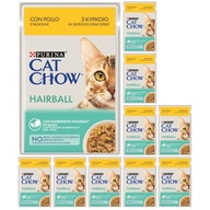 CAT CHOW Hairball odvlhčovač mačiek 10x85g kura