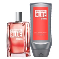 Pánska sada AVON Individual Blue Strong 2v1 parfum a gél