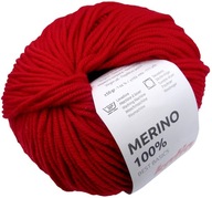 MERINO priadza 100% 4 ČERVENÁ 50g102m KATIA 14776