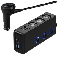 Rozbočovač do zásuvky zapaľovača 12-24v 4xusb qc pd