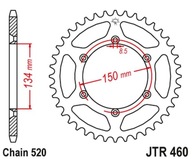 Zadné ozubené koleso Jt 489 47 Kx/Kxf `84-20 48947 Jt £ 520