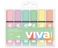 HIGHLIGHTERS 6ks Pastelový zvýrazňovač VIVA kvalita