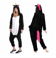 ONESIE JUMPSUIT UNICORN BLACK KIGURUMI XL