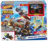 HOT WHEELS MONSTER TRUCKS ARENA TIRE TOWER + AUTO Mattel HNB89