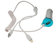 Nabíjačka iPhone Lightning, microUSB + USB 3.1A