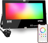 HALOGÉN LED RGB 80W POUŽITIE 16M FARIEB IP66