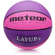 Basketbalová lopta Meteor Layup 4 ružovo-fialová 07029 veľkosť 4