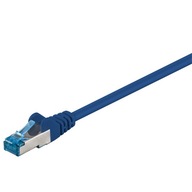 CAT 6A S/FTP LAN Patchcord kábel, modrý, 10 m