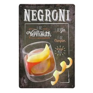 Kovová dekoratívna plaketa NEGRONI