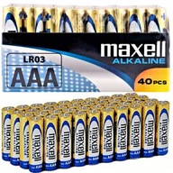 Maxell LR3 AAA silné alkalické batérie 40 ks