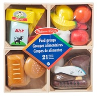 DREVENÁ ZELENINA OVOCIE POTRAVINY SÚPRAVA POTRAVÍN MELISSA & DOUG DETSKE HRAČKY