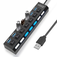 USB HUB 7 PORTOV SPLITTER SPÍNAČ SPLITTER