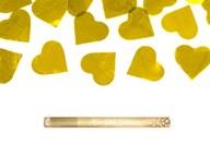Svadobné konfety s vystreľovacími zlatými srdiečkami 60 cm