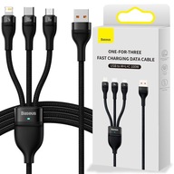 BASEUS KÁBEL 3v1 USB-C MICRO USB LIGHTNING 100W