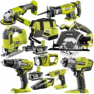 RYOBI COMBO SADA 9 NÁRADIA 18V 3x AKU