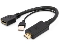 HDMI - DisplayPort + USB-A adaptér GEMBIRD 0,1 m